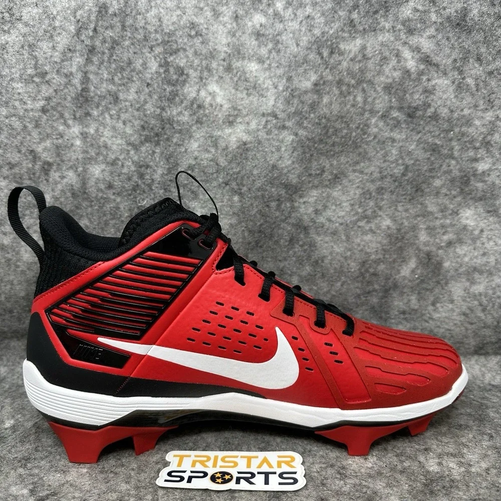 Nike Force Savage Pro 3 Football Cleats Mens Size 11.5 Red Black DA5453-600